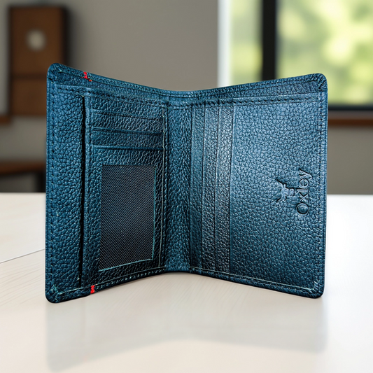 Distressed Black: Leather Wallet