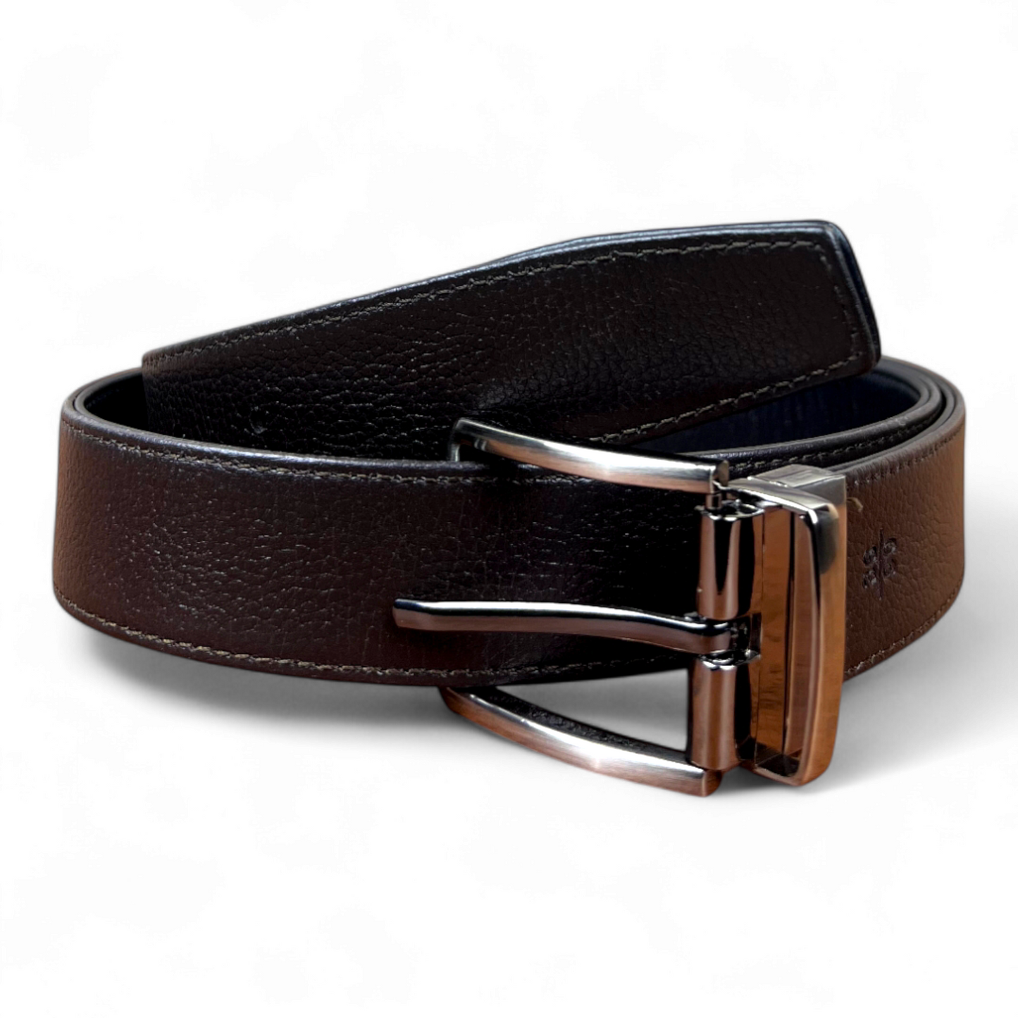 Legacy Leather Double Side Belt: Black & Brown