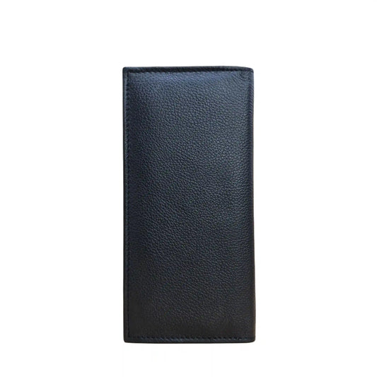 Rustic Black: Long Leather Wallet
