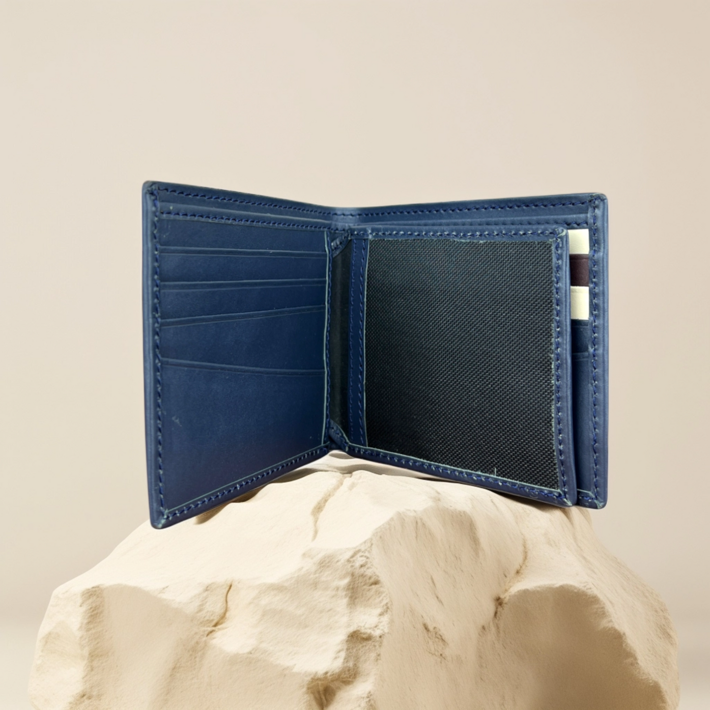 Prestige Blue: Leather Wallet