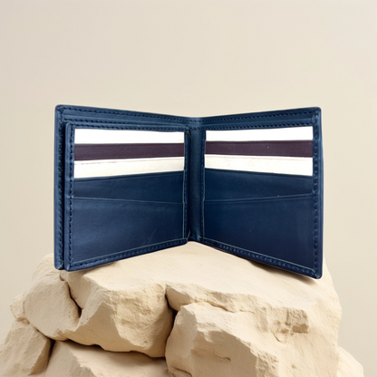 Prestige Blue: Leather Wallet